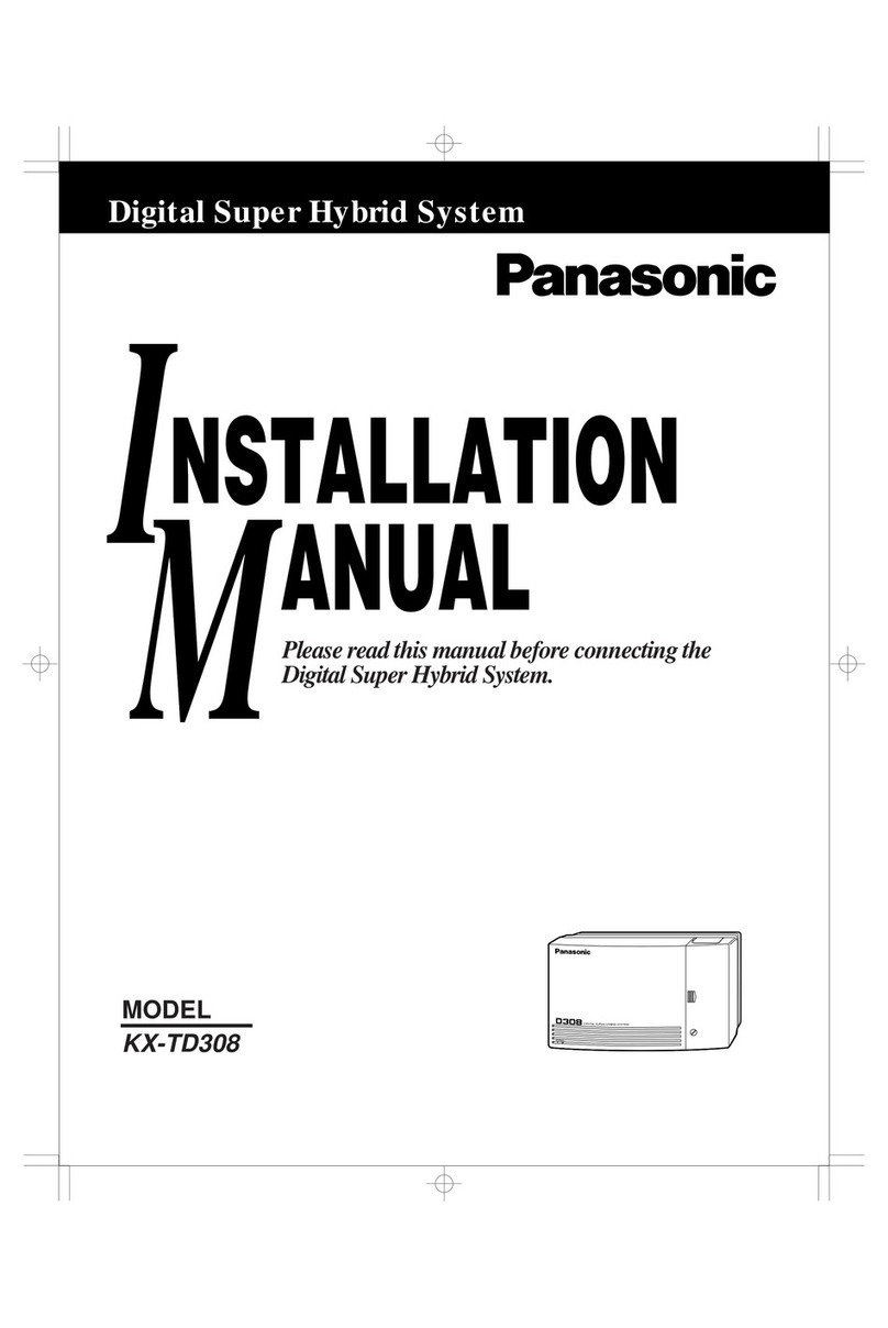Panasonic KX-TD308 installation manual