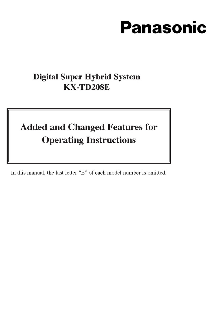Panasonic KX-TD208E User manual