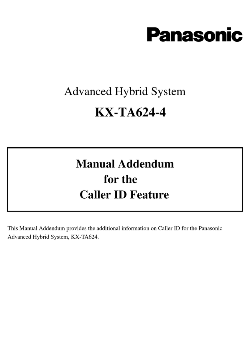Panasonic KX-TA624-4 Installation and operating instructions