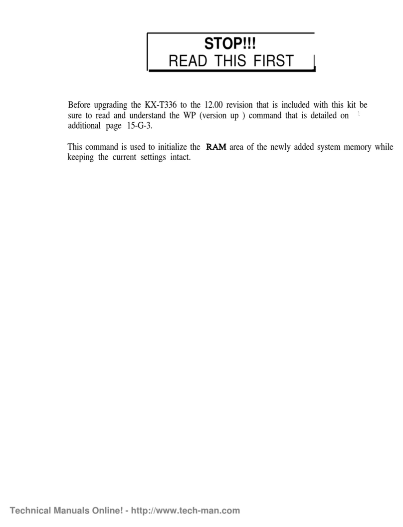 Panasonic KX-T336 installation instructions