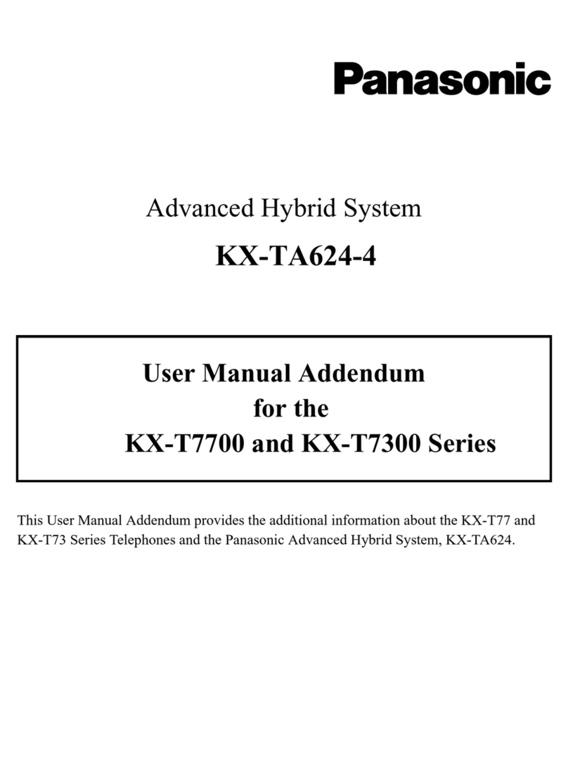 Panasonic KX-TA624-4 Installation and operating instructions