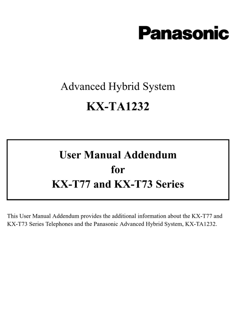 Panasonic KX-TA1232 Installation and operating instructions