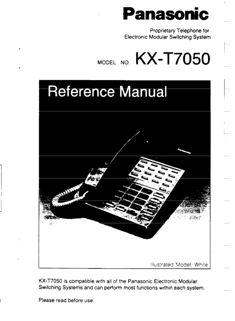 Panasonic KX-T7050 Reference manual