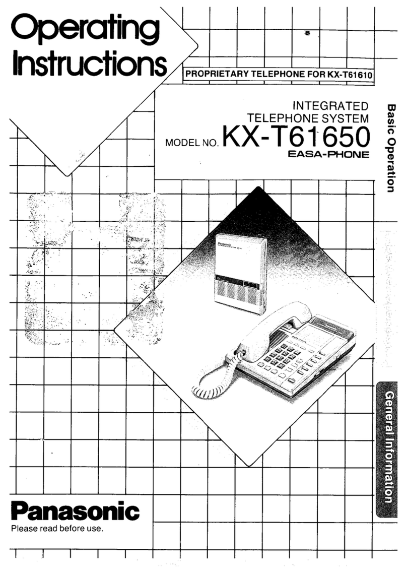 Panasonic EASA-PHONE KX-T61650 operating instructions