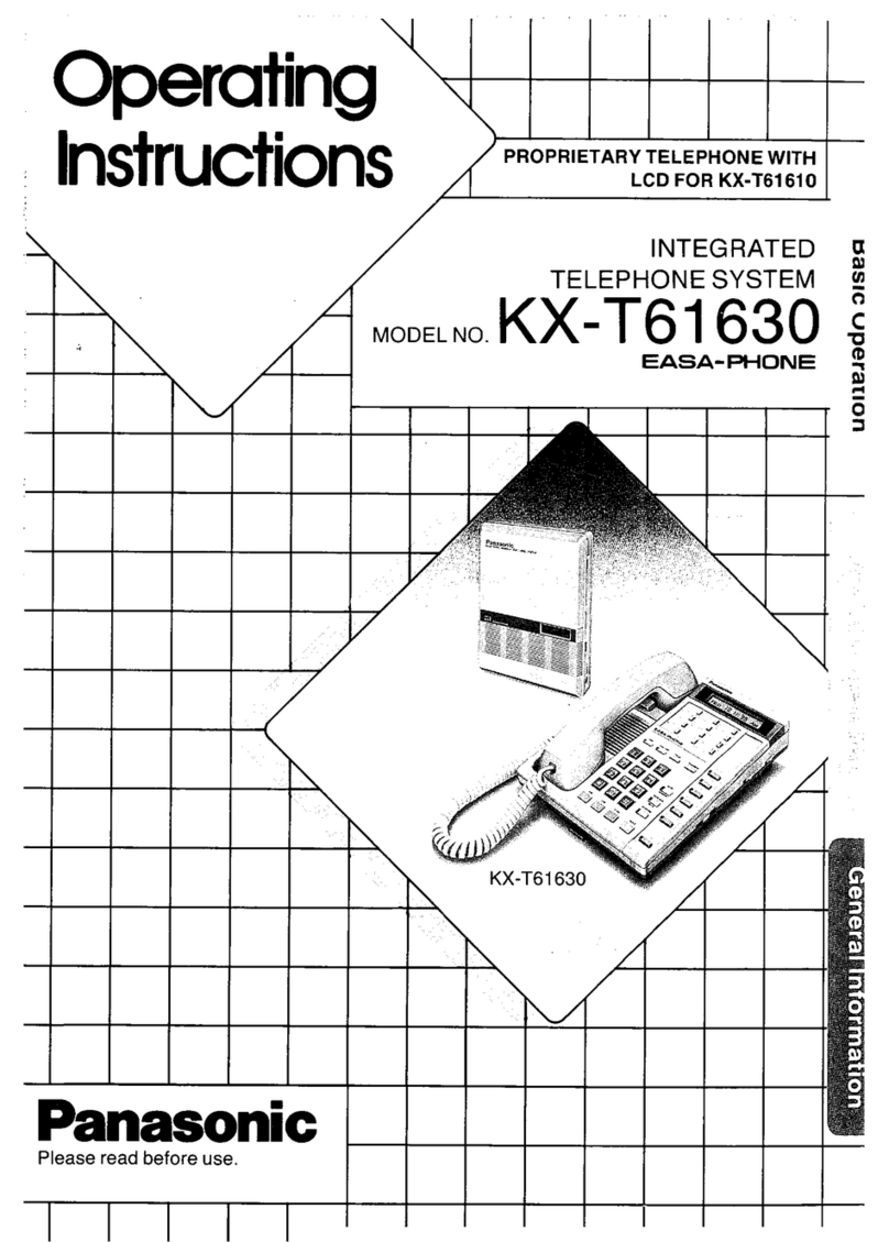 Panasonic EASA-PHONE KX-T61630 User manual Panasonic EASA-PHONE KX-T61630 User manual