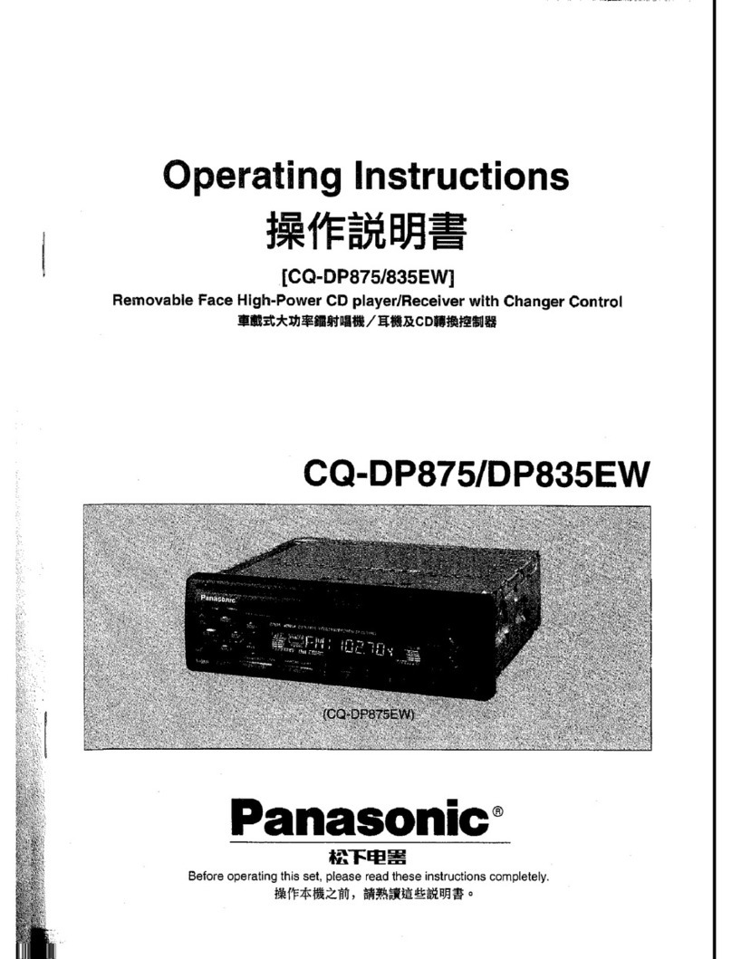 Panasonic CQ-DP835EW User manual