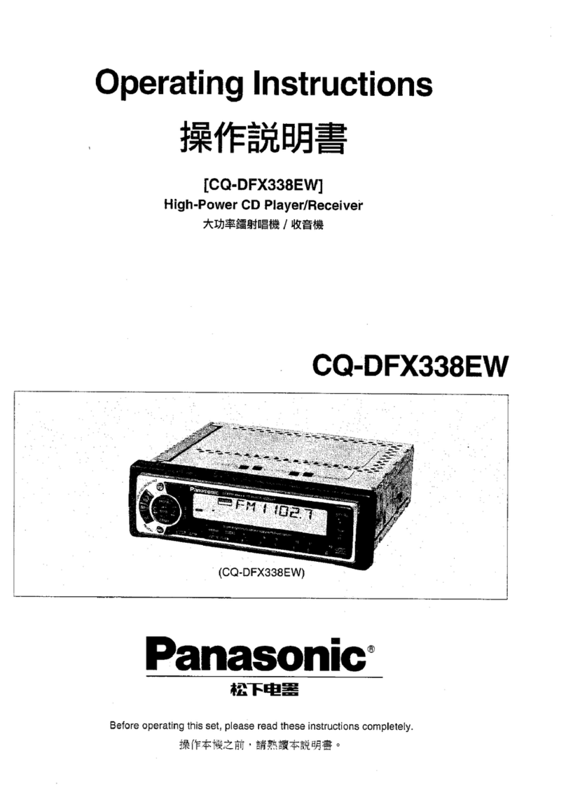 Panasonic CQ-DFX338EW User manual
