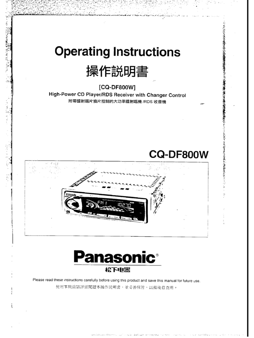 Panasonic CQ-DF800W User manual Panasonic CQ-DF800W User manual
