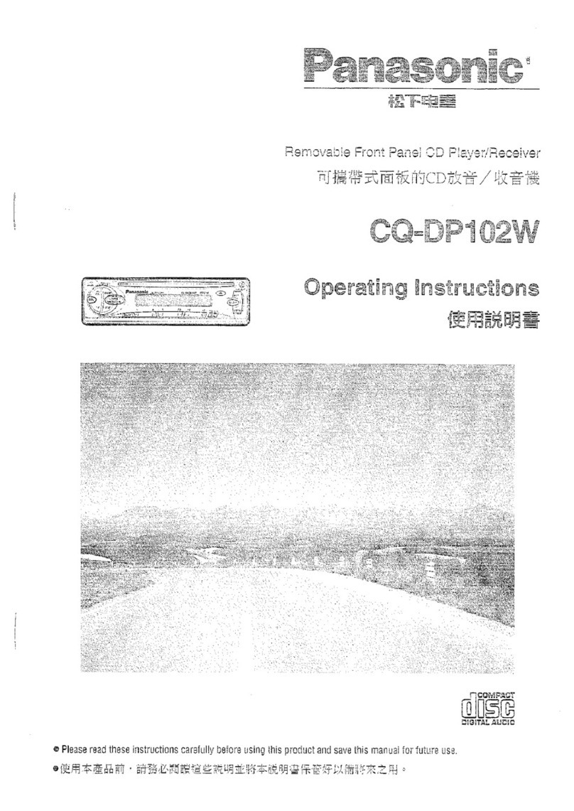 Panasonic CQ-DP102W operating instructions