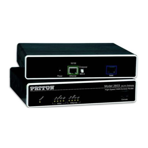 Patton electronics ONSITE 2603 User manual Patton electronics ONSITE 2603 User manual