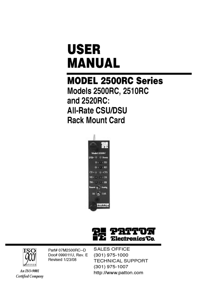 Patton electronics 2500RC user manual