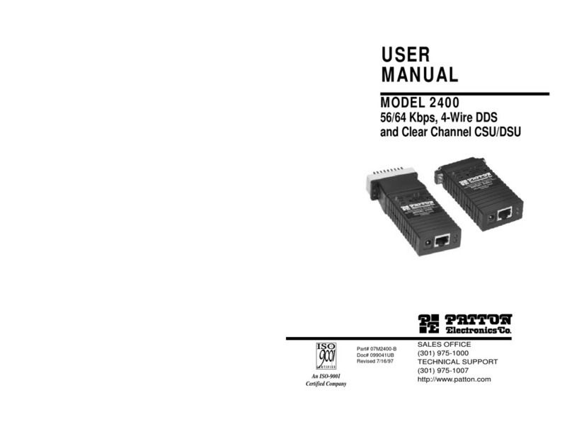 Patton electronics Patton SmartNode 2400 Series user manual