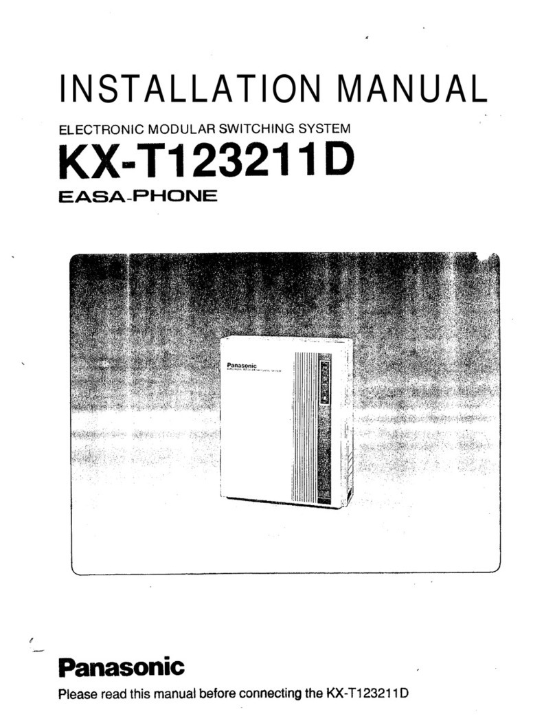 Panasonic EASA-PHONE KX-T123211D installation manual Panasonic EASA-PHONE KX-T123211D installation manual