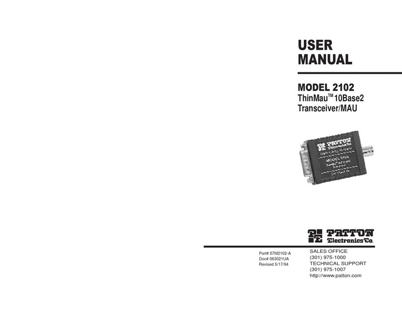 Patton electronics ThinMau 2102 user manual