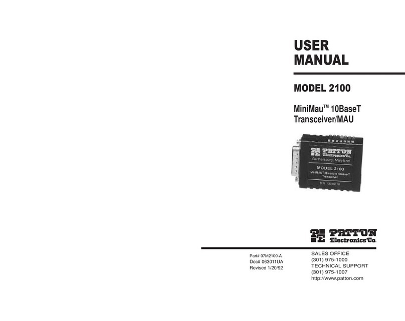 Patton electronics MiniMau 2100 user manual