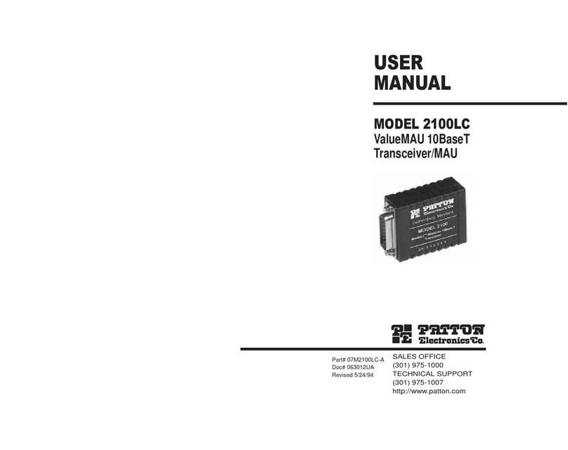 Patton electronics 2100LC user manual