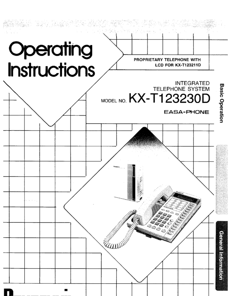 Panasonic EASA-PHONE KX-T123230D operating instructions