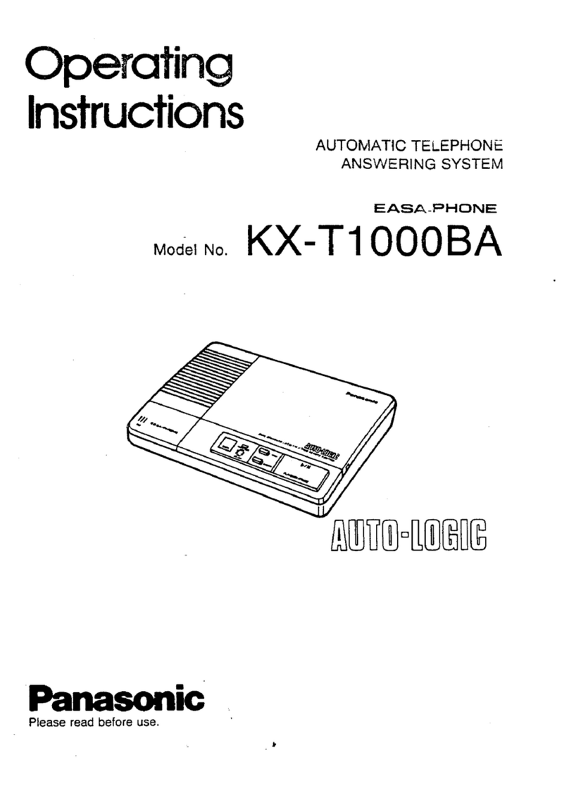 Panasonic EASA-PHONE KX-T1000BA operating instructions