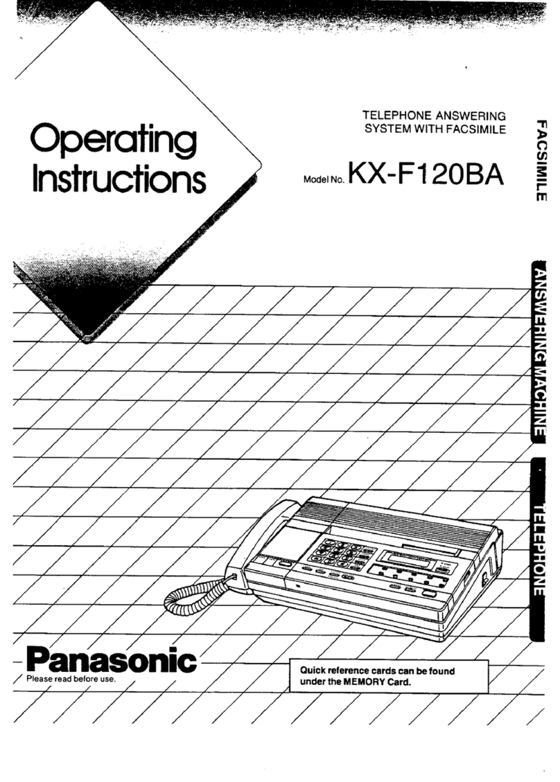 Panasonic KX-F120BA operating instructions