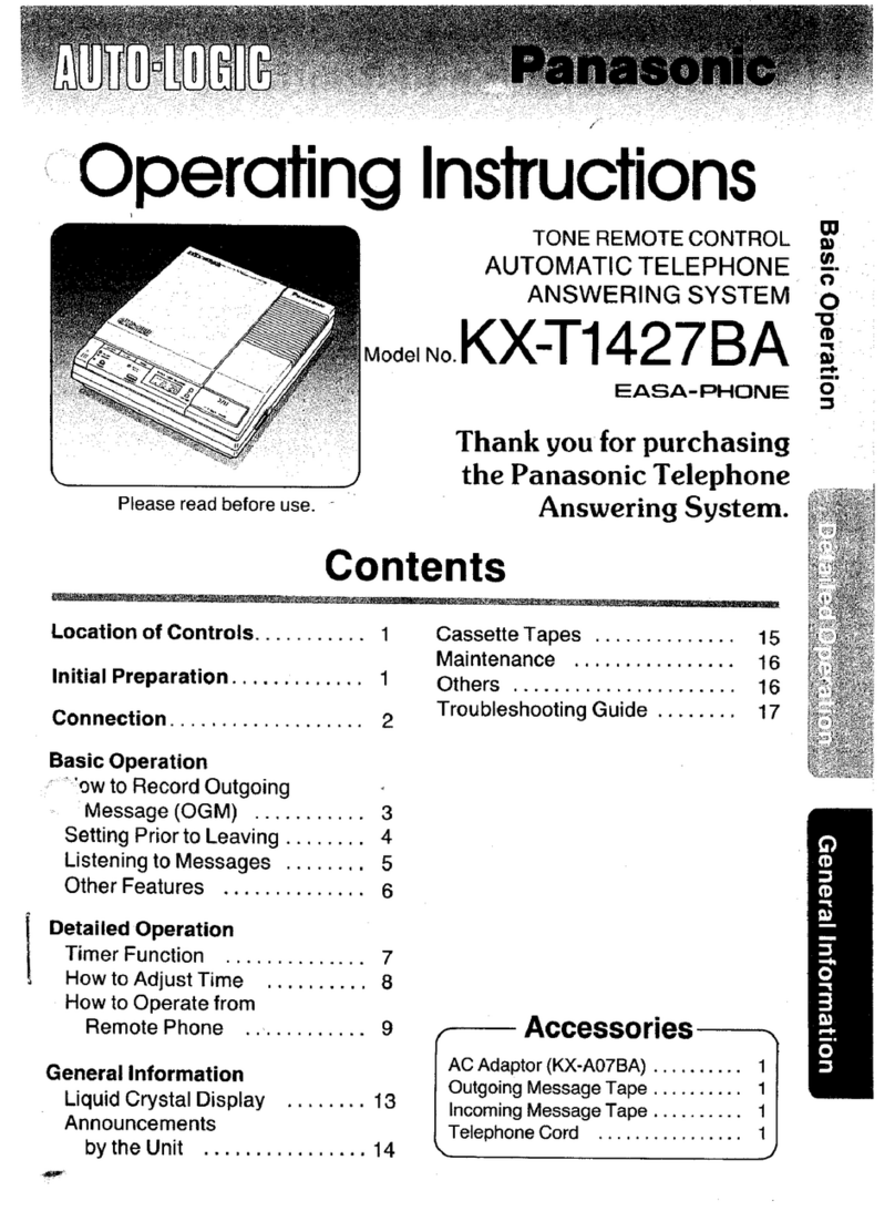 Panasonic EASA-PHONE KX-T1427BA User manual