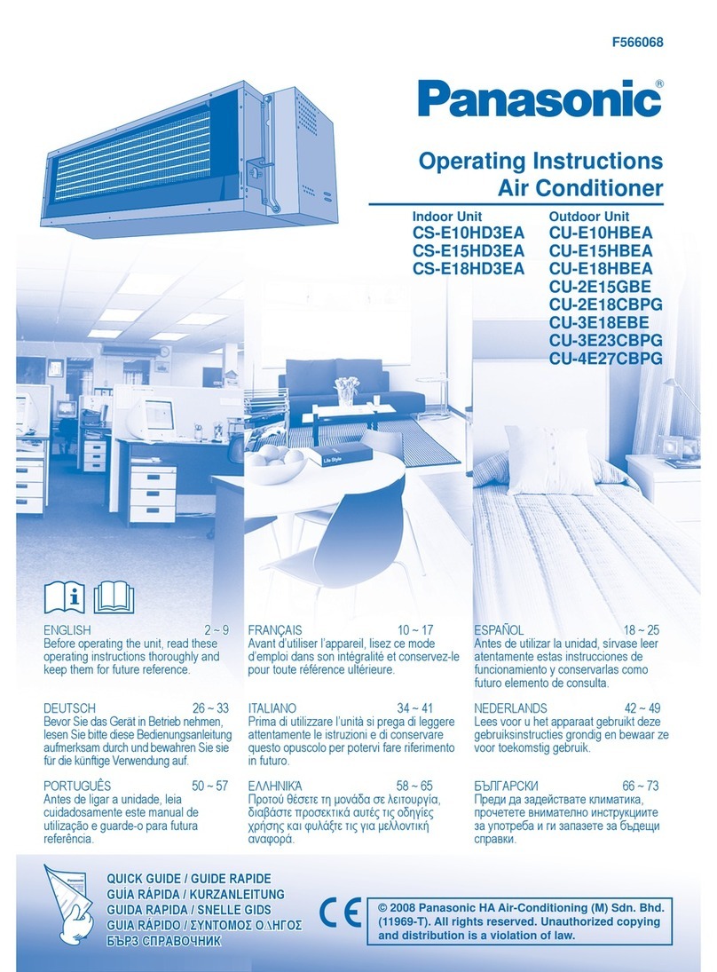 Panasonic CS-E10HD3EA User manual Panasonic CS-E10HD3EA User manual