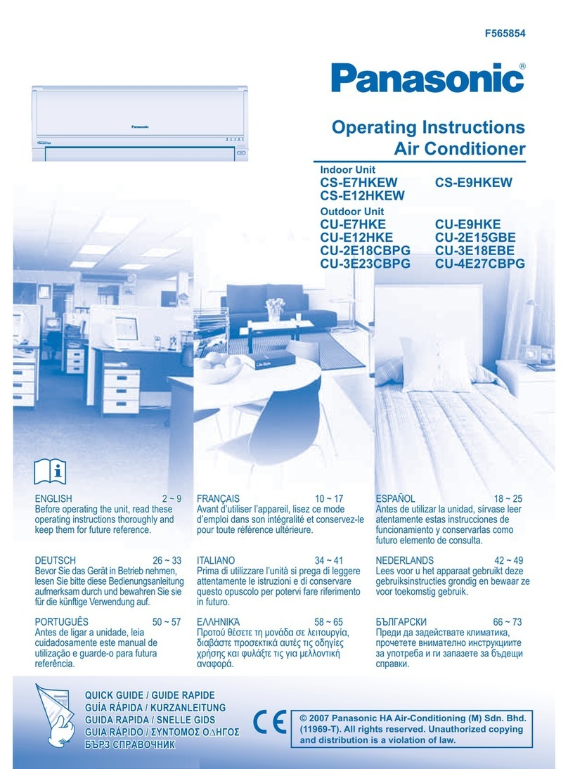 Panasonic CS-E12HKEW User manual