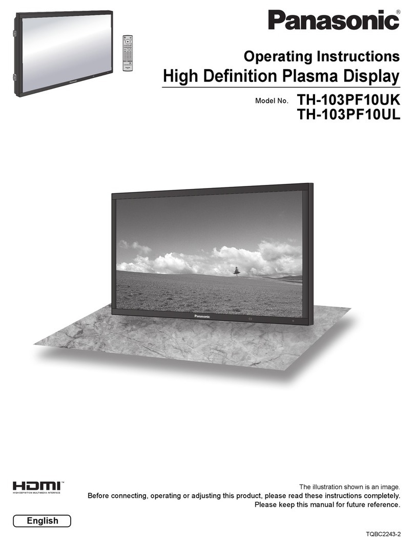 Panasonic TH-103PF10UK - 103" Plasma Panel User manual