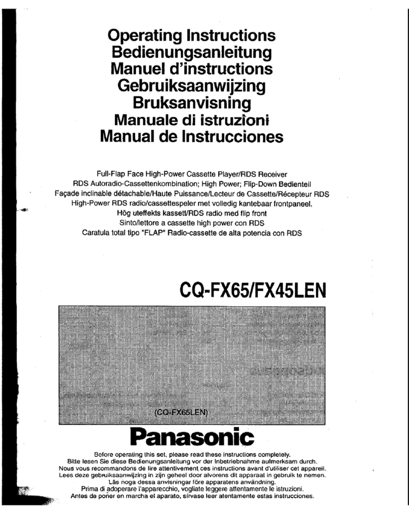 Panasonic CQ-FX45LEN operating instructions