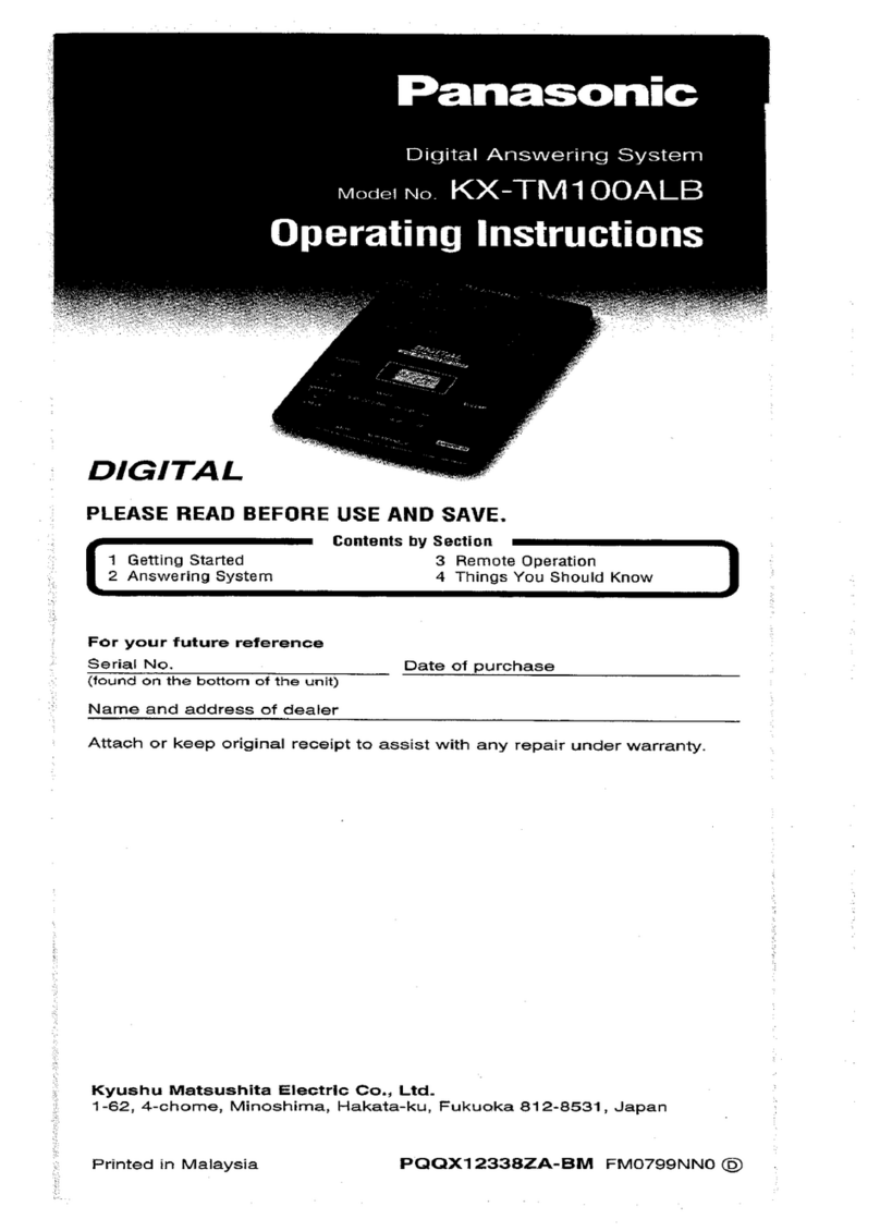 Panasonic KX-TM100ALB operating instructions