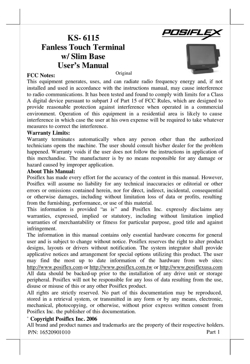 POSIFLEX KS-6115 user manual