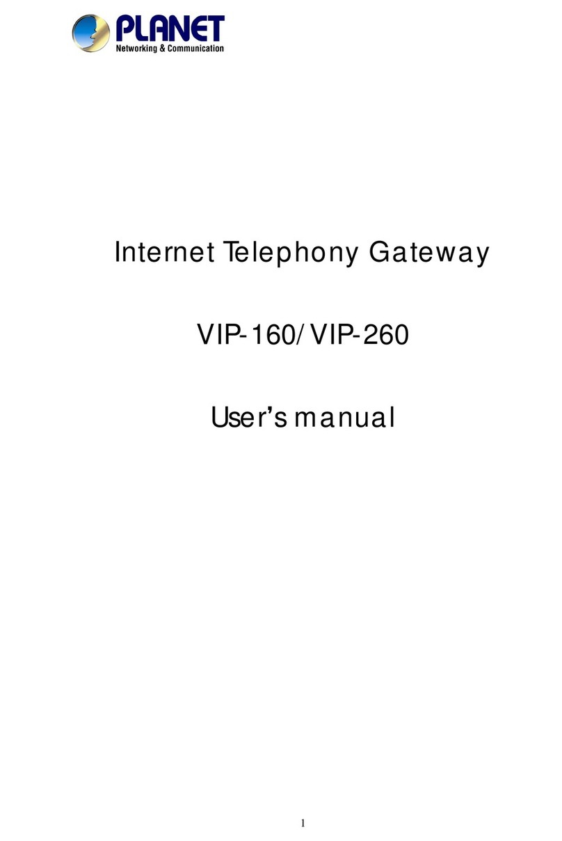 Planet VIP-160 User manual Planet VIP-160 User manual