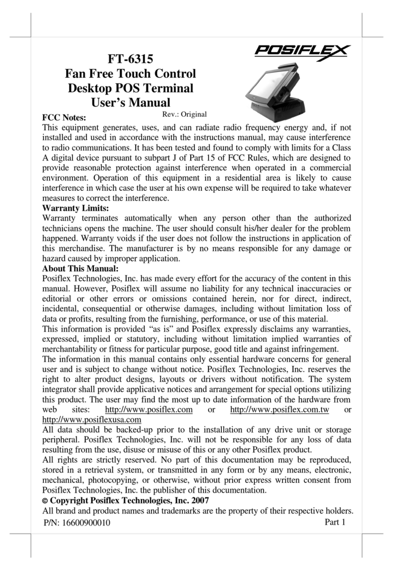 POSIFLEX FT-6315 user manual