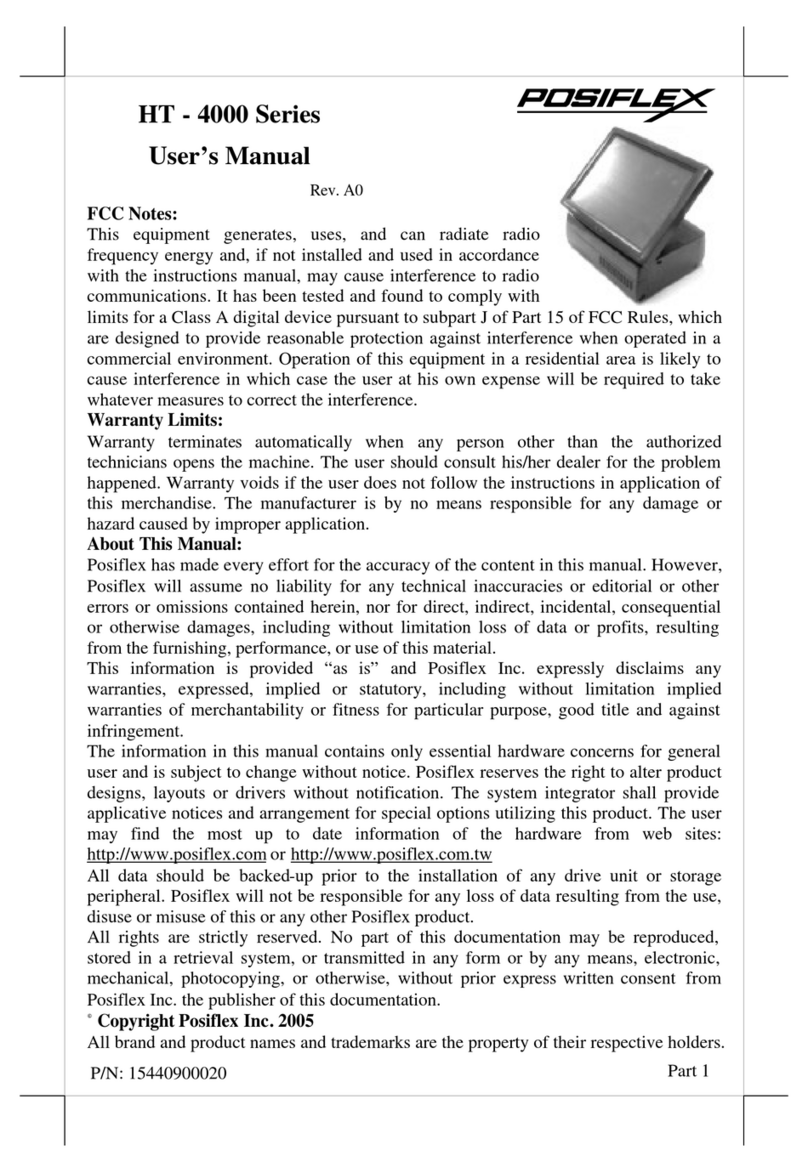 POSIFLEX HT-4000 Series user manual