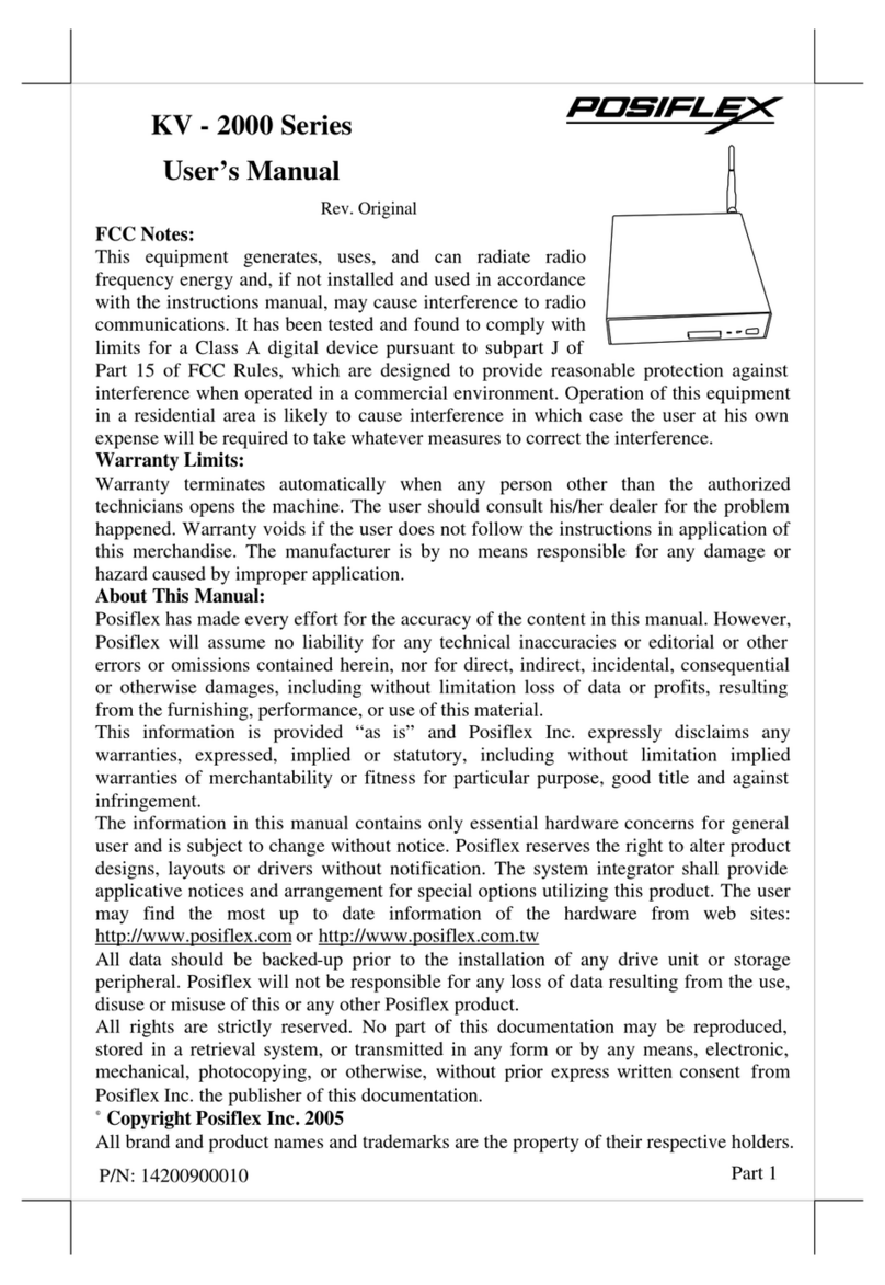 POSIFLEX KV-2000 Series User manual