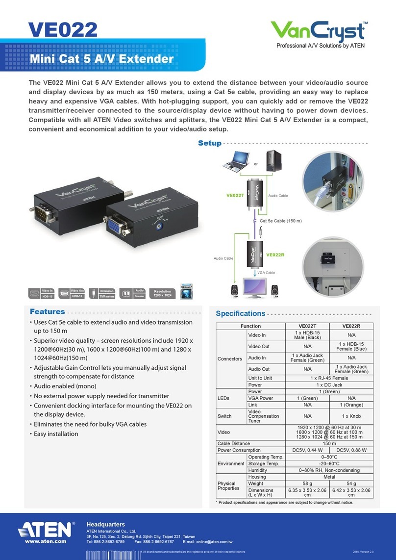 ATEN VE022 specification