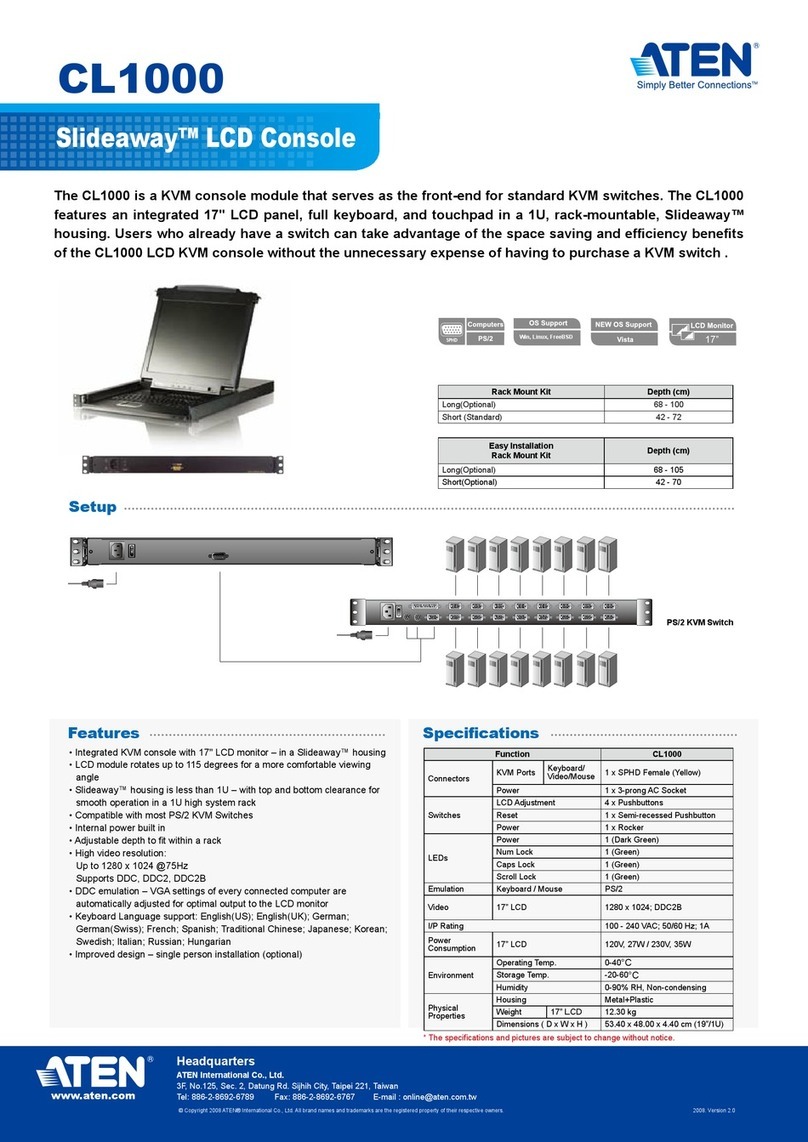 ATEN Slideaway CL1000 User manual