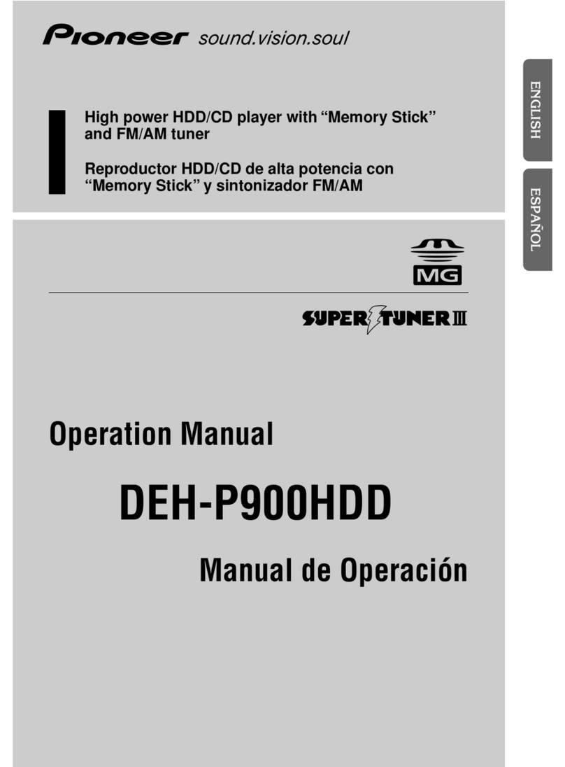Pioneer DEH-P900HDD Operation manual