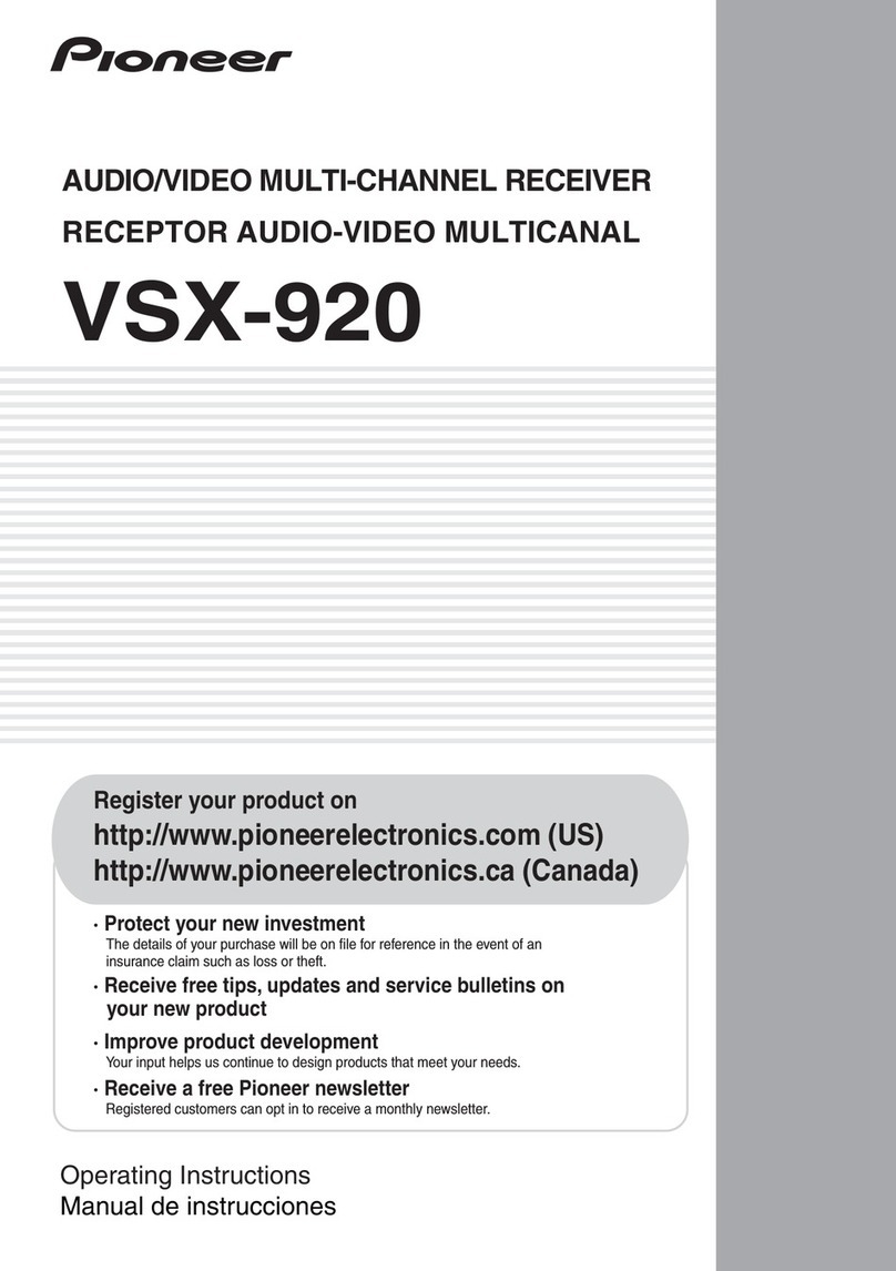 Pioneer VSX 920 operating instructions