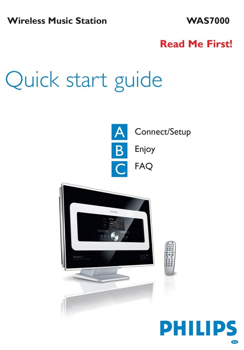 Philips Streamium WAS7000 quick start guide
