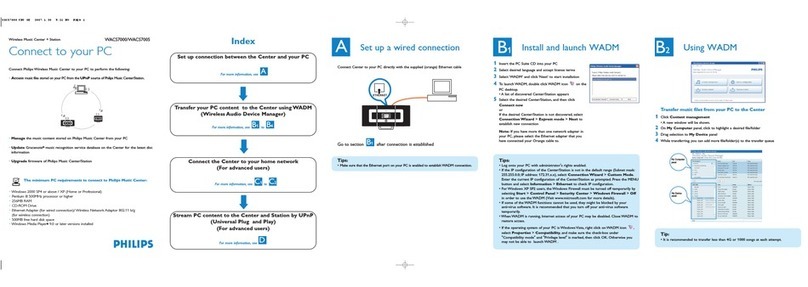Philips Streamium WACS7000 quick start guide