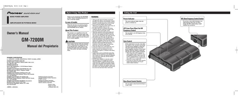 Pioneer GM-7200M User manual