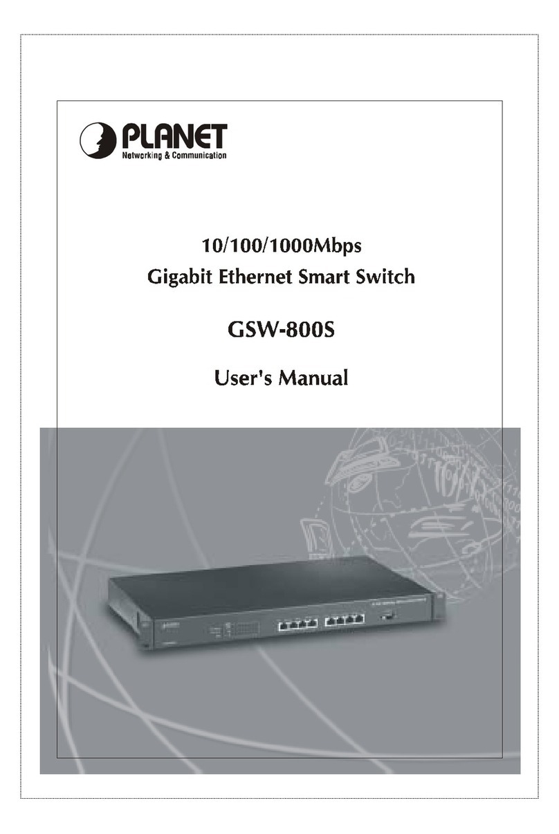 Planet NOVASwitch GSW-800S User manual