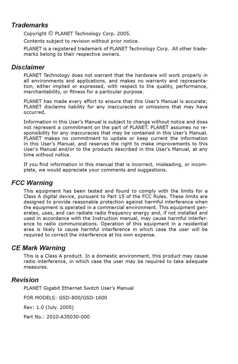 Planet GSD-800 user manual