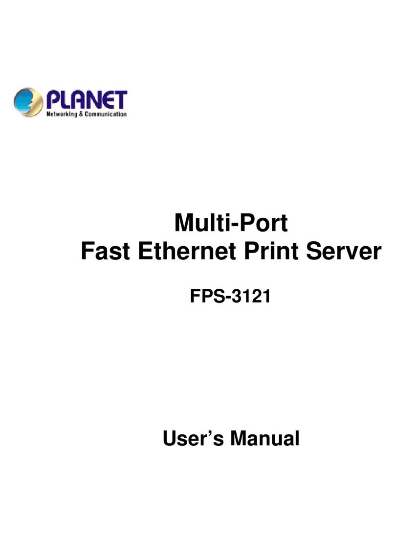Planet Multi-Port Fast Ethernet Print Server... user manual