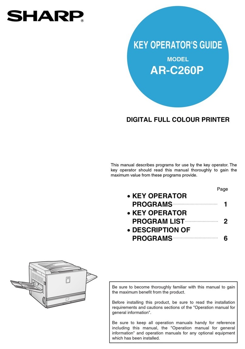 Sharp AR-C260P User manual