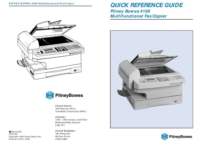 Pitney Bowes 4100 Quick reference guide
