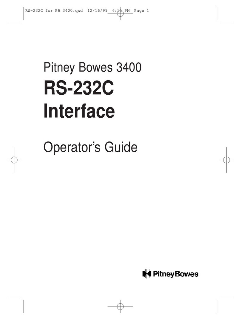 Pitney Bowes 3400 RS-232C Operator's guide