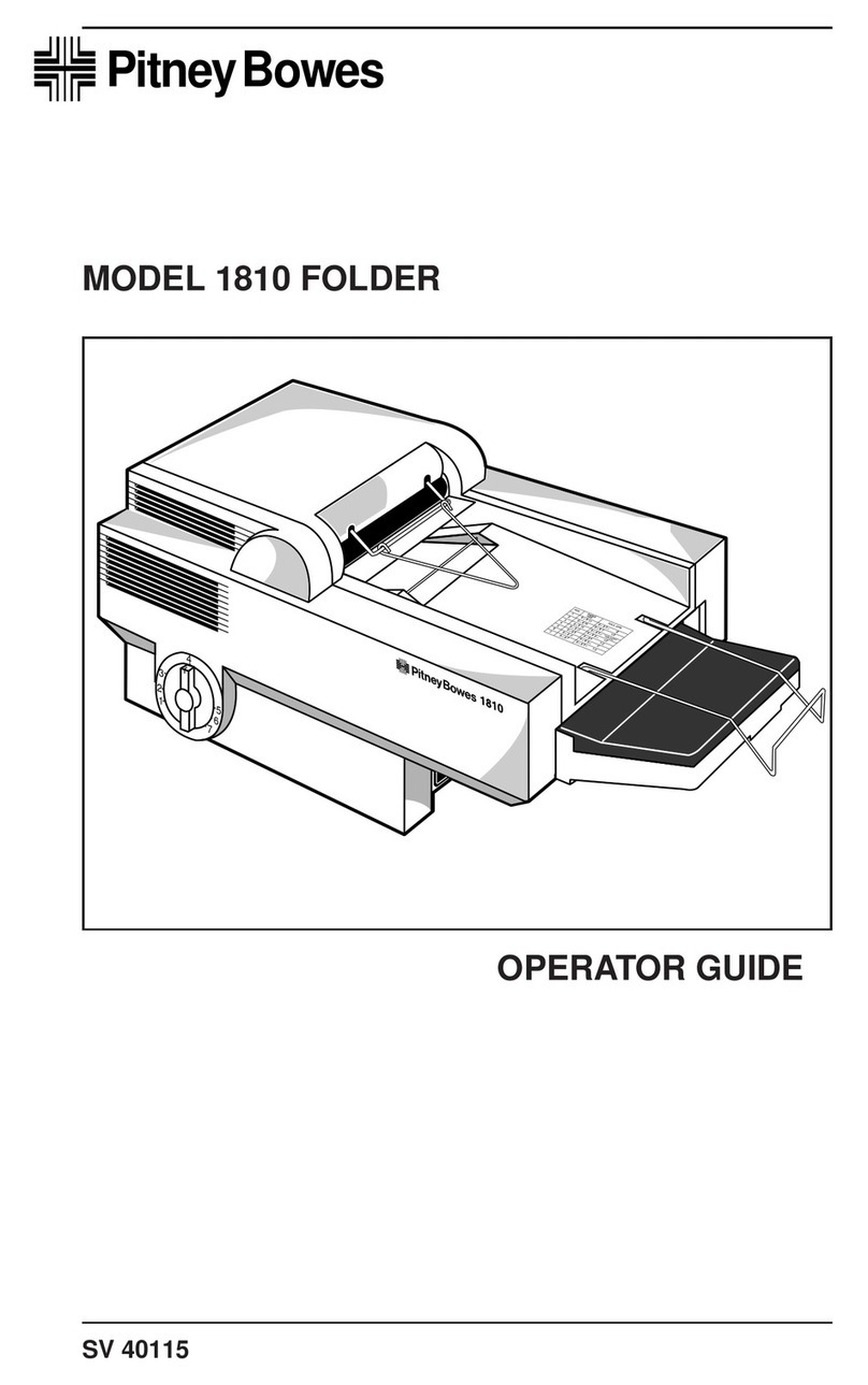Pitney Bowes 1810 Folder Operator's guide
