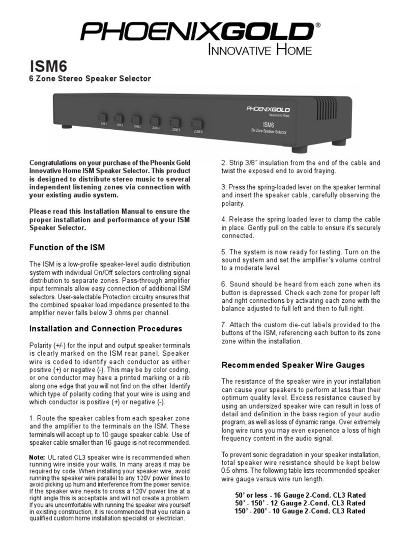 Phoenix Gold ISM6 owner's manual