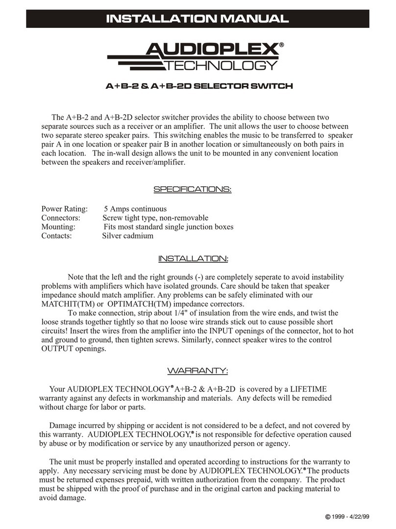 Audioplex A+B-2 User manual